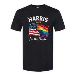 Harris 2024 For The People Usa Pride Flag Softstyle CVC T-Shirt