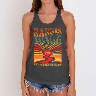 Harriswaltz 2024 For A Brighter Tomorrow Boho Aesthetic Women's Knotted Racerback Tank