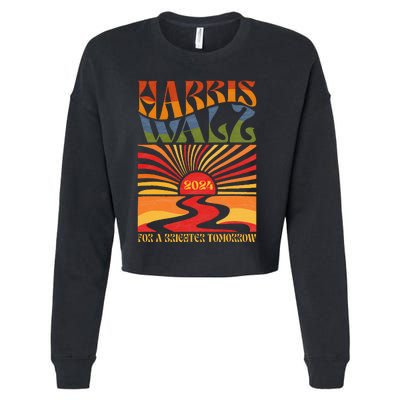 Harriswaltz 2024 For A Brighter Tomorrow Boho Aesthetic Cropped Pullover Crew