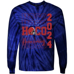 Hoco 2024 Football Homecoming Team Supporter Tie-Dye Long Sleeve Shirt