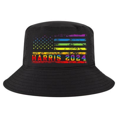 Harris 2024 For President Lgbt Flag Cool Comfort Performance Bucket Hat