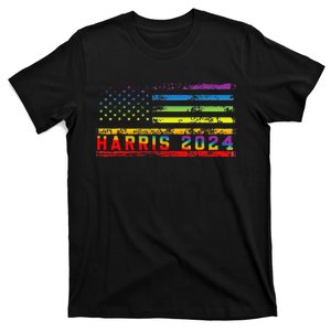 Harris 2024 For President Lgbt Flag T-Shirt