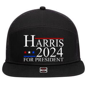 Harris 2024 For President Eleciton 7 Panel Mesh Trucker Snapback Hat