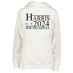 Harris 2024 For President Eleciton Womens Funnel Neck Pullover Hood