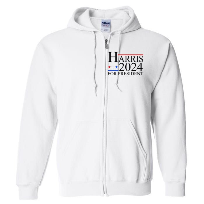 Harris 2024 For President Eleciton Full Zip Hoodie