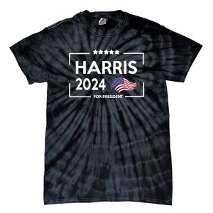 Harris 2024 Flag America Tie-Dye T-Shirt