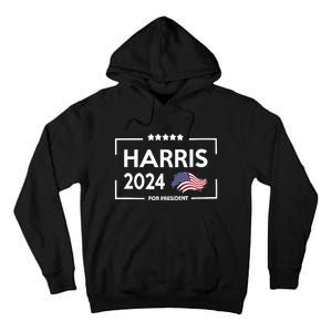 Harris 2024 Flag America Tall Hoodie