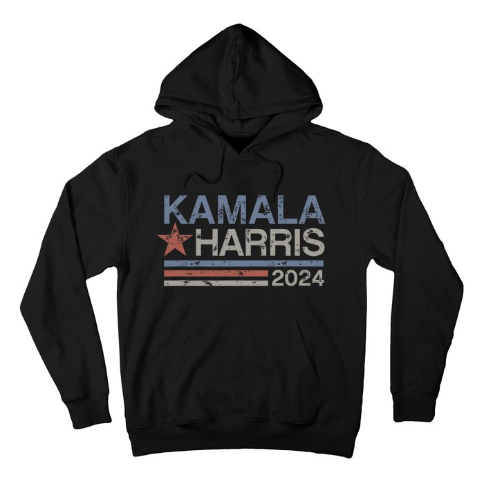 Harris 2024 Grunge Retro Stripes Vintage Kamala Harris 2024 Hoodie