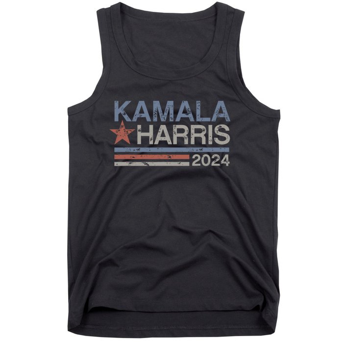 Harris 2024 Grunge Retro Stripes Vintage Kamala Harris 2024 Tank Top