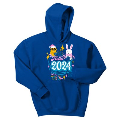 Hello 2024 Gift Kids Hoodie