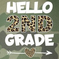 Hello 2nd Grade Leopard Print Second Grade Teacher Kids Gift Legacy Tie Dye Trucker Hat
