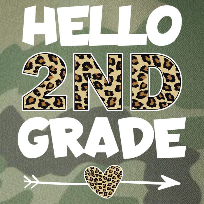 Hello 2nd Grade Leopard Print Second Grade Teacher Kids Gift Legacy Tie Dye Trucker Hat