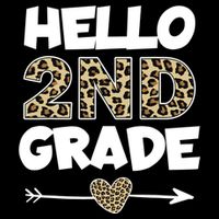 Hello 2nd Grade Leopard Print Second Grade Teacher Kids Gift Impact Tech Backpack
