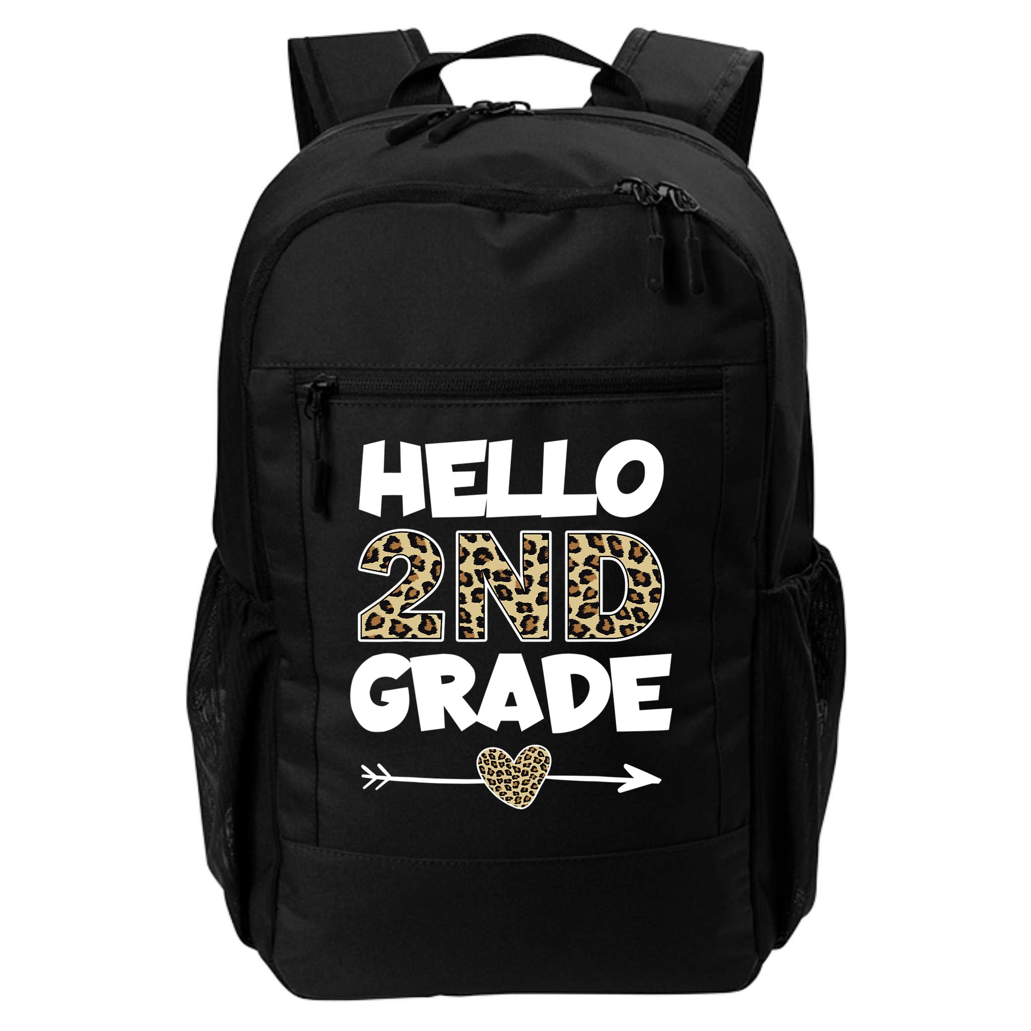 Hello 2nd Grade Leopard Print Second Grade Teacher Kids Gift Backpack