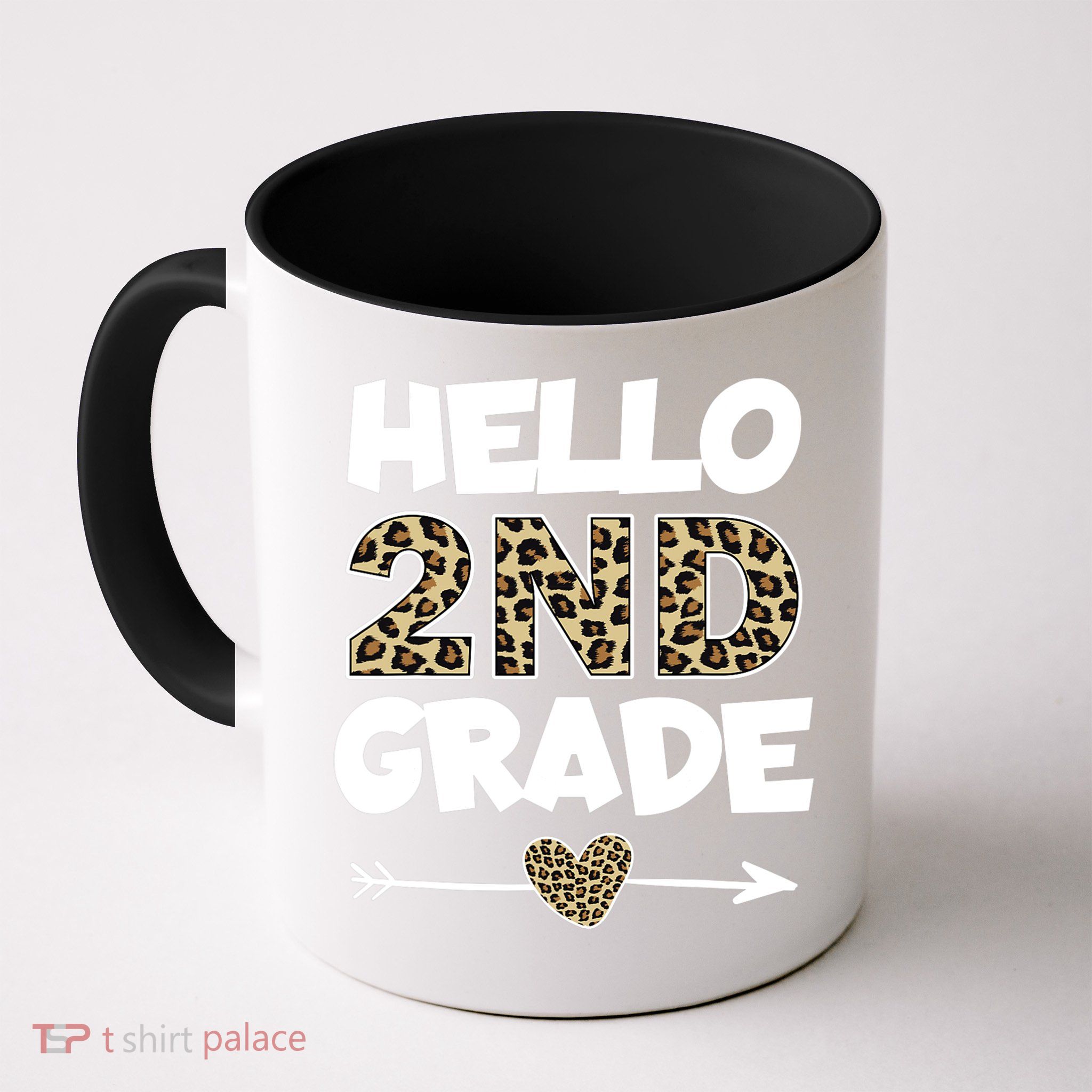 Hello 2nd Grade Leopard Print Second Grade Teacher Kids Gift Mug