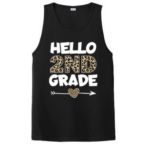 Hello 2nd Grade Leopard Print Second Grade Teacher Kids Gift PosiCharge Competitor Tank