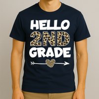 Hello 2nd Grade Leopard Print Second Grade Teacher Kids Gift T-Shirt