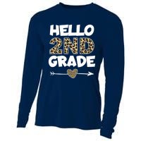 Hello 2nd Grade Leopard Print Second Grade Teacher Kids Gift Cooling Performance Long Sleeve Crew