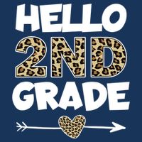 Hello 2nd Grade Leopard Print Second Grade Teacher Kids Gift Cooling Performance Long Sleeve Crew