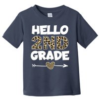 Hello 2nd Grade Leopard Print Second Grade Teacher Kids Gift Toddler T-Shirt