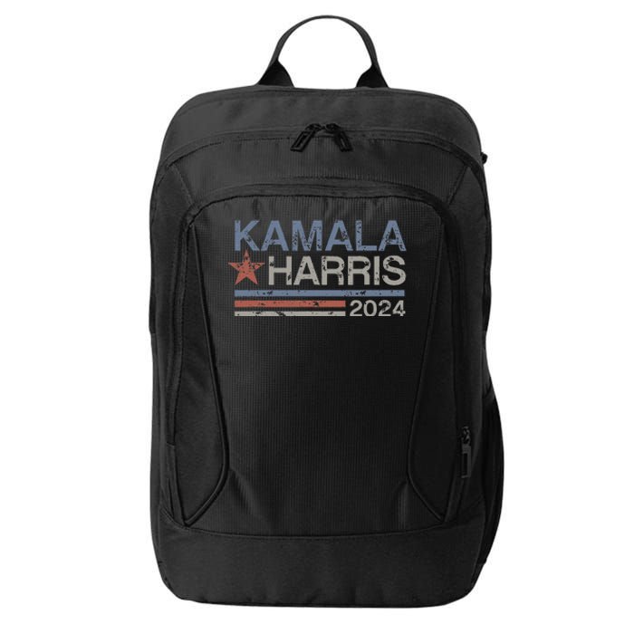 Harris 2024 Grunge Retro Stripes Vintage Kamala Harris 2024 City Backpack