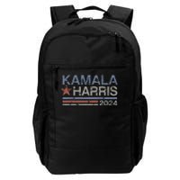 Harris 2024 Grunge Retro Stripes Vintage Kamala Harris 2024 Daily Commute Backpack