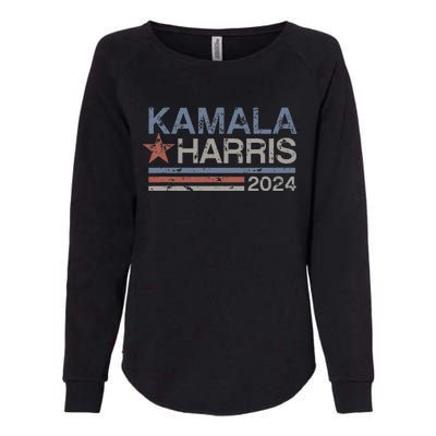 Harris 2024 Grunge Retro Stripes Vintage Kamala Harris 2024 Womens California Wash Sweatshirt