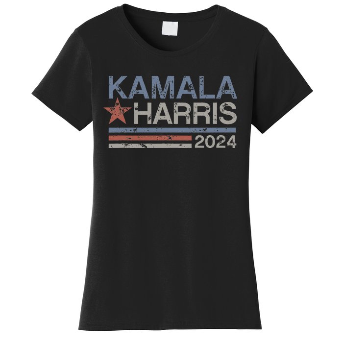 Harris 2024 Grunge Retro Stripes Vintage Kamala Harris 2024 Women's T-Shirt