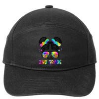 Hello 2nd Grade Messy Bun Team Second Grade Back To School 7-Panel Snapback Hat