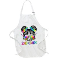 Hello 2nd Grade Messy Bun Team Second Grade Back To School Full-Length Apron With Pockets