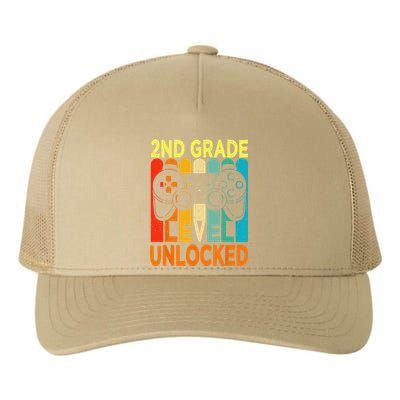 Hello 2nd Grade Level Unlocked Video Game Back To School Yupoong Adult 5-Panel Trucker Hat