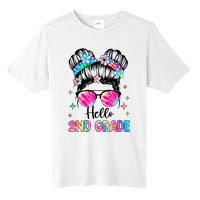 Hello 2nd Grade Messy Hair Bun Girl Back To School First Day Tall Fusion ChromaSoft Performance T-Shirt