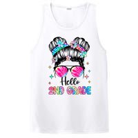 Hello 2nd Grade Messy Hair Bun Girl Back To School First Day PosiCharge Competitor Tank