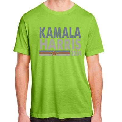 Harris 2024 Grunge Retro Stripes Vintage Kamala Harris 2024 Gift Adult ChromaSoft Performance T-Shirt