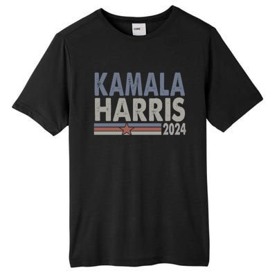 Harris 2024 Grunge Retro Stripes Vintage Kamala Harris 2024 Gift Tall Fusion ChromaSoft Performance T-Shirt