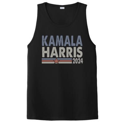 Harris 2024 Grunge Retro Stripes Vintage Kamala Harris 2024 Gift PosiCharge Competitor Tank