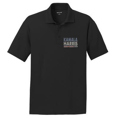 Harris 2024 Grunge Retro Stripes Vintage Kamala Harris 2024 Gift PosiCharge RacerMesh Polo