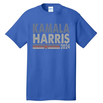 Harris 2024 Grunge Retro Stripes Vintage Kamala Harris 2024 Gift Tall T-Shirt