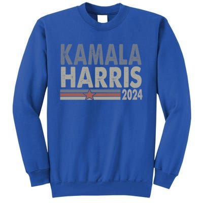 Harris 2024 Grunge Retro Stripes Vintage Kamala Harris 2024 Gift Tall Sweatshirt