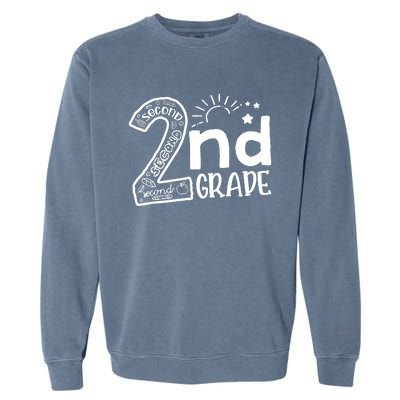 Hello 2nd Grade Teachers Boy And Team Second Grade Garment-Dyed Sweatshirt