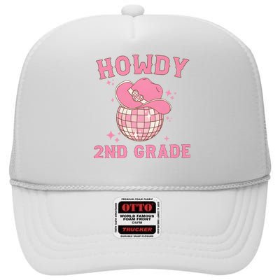 Howdy 2nd Grade Back To School High Crown Mesh Back Trucker Hat