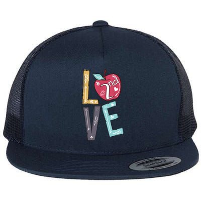 Hello 2nd grade Teacher Love Back To School Gifts Flat Bill Trucker Hat