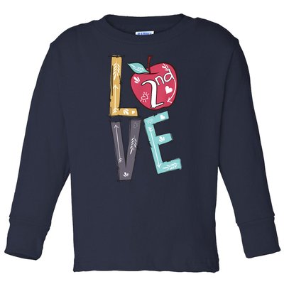 Hello 2nd grade Teacher Love Back To School Gifts Toddler Long Sleeve Shirt