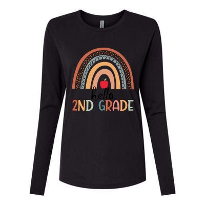 Hello 2Nd Grade Teacher Rainbow Team Second Grade Teacher Great Gift Womens Cotton Relaxed Long Sleeve T-Shirt