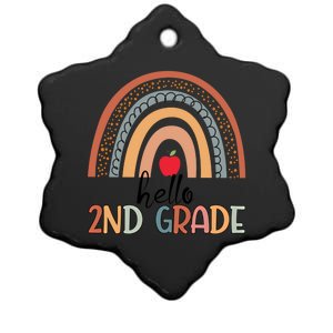 Hello 2Nd Grade Teacher Rainbow Team Second Grade Teacher Great Gift Ceramic Star Ornament