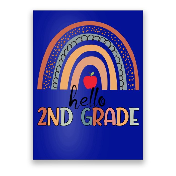 Hello 2Nd Grade Teacher Rainbow Team Second Grade Teacher Great Gift Poster