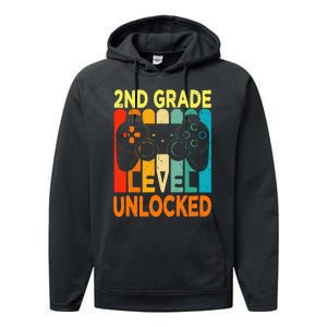 Hello 2nd Grade Level Unlocked Video Game Performance Fleece Hoodie