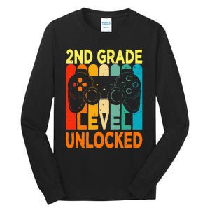 Hello 2nd Grade Level Unlocked Video Game Tall Long Sleeve T-Shirt