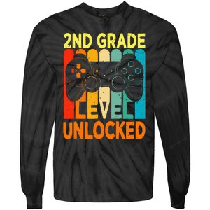 Hello 2nd Grade Level Unlocked Video Game Tie-Dye Long Sleeve Shirt