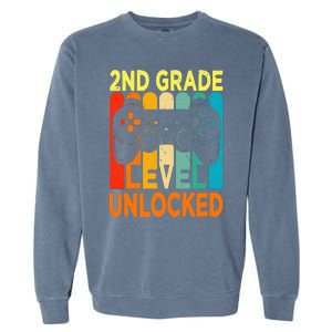 Hello 2nd Grade Level Unlocked Video Game Garment-Dyed Sweatshirt